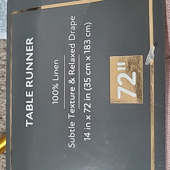 FIELDCREST LUXURY LINEN TABLE RUNNER 72" "DUSTY ROSE" - Picture 6 of 6